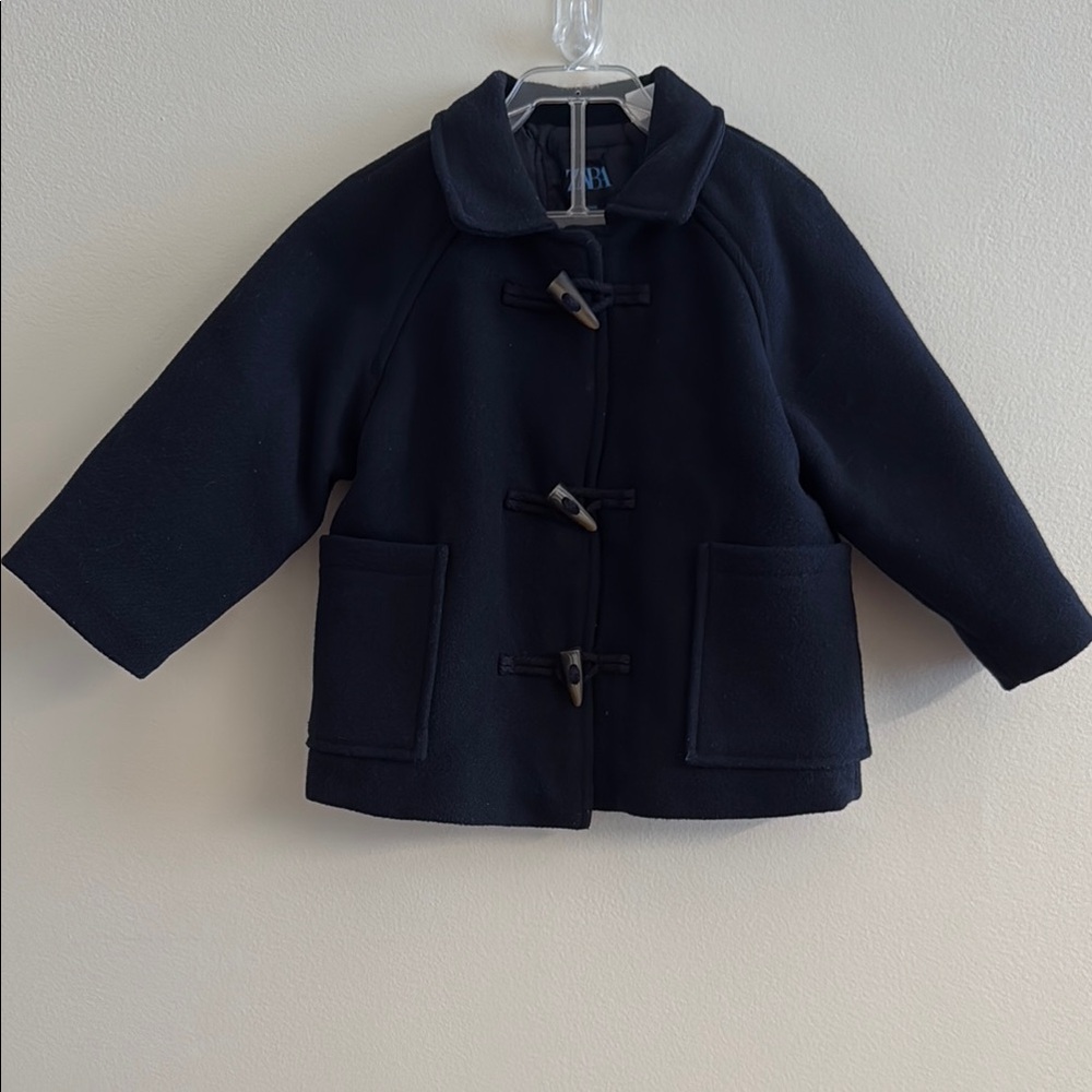Zara Kids Blue Pea Coat Classic